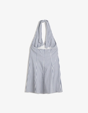 Blue|5853/707 - Bershka Мини-платье из бенгалина с горловиной халтер