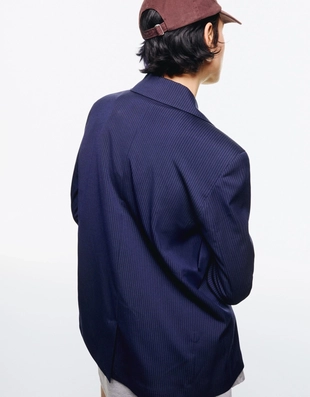 Navy|1490/752 - Bershka Пиджак с пуговицами