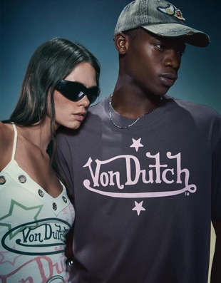 Футболка с короткими рукавами и принтом VON DUTCH- Заказать в России