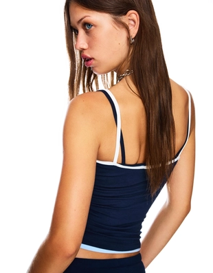 Navy|3941/443 - Bershka Топ на бретелях