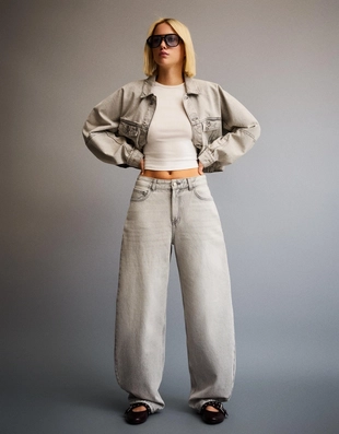 Купить Bershka Джинсы BARREL с широкими штанинами