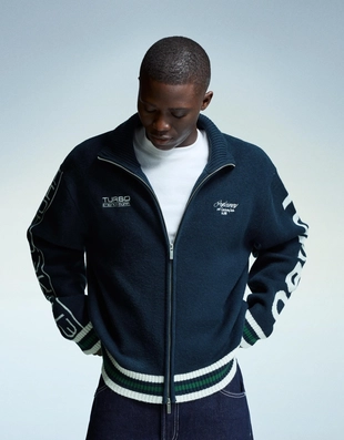 Куртка с застежкой-молнией и вышивкой- Заказать в России