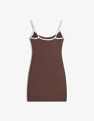 Мини-платье с контрастными бретелями- Заказать в России