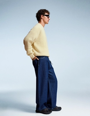 Свитер платочной вязки из смесовой пряжи с шерстью- Заказать в России