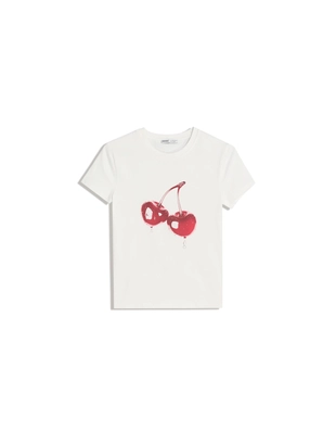 Футболка с короткими рукавами и принтом- Заказать в России