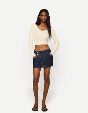 Купить Bershka Свитер с V-образным вырезом