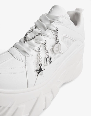 WHITE|1510/560 - Bershka Кеды на платформе XL