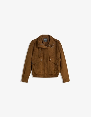 Brown|6629/677 - Bershka Куртка из искусственной замши