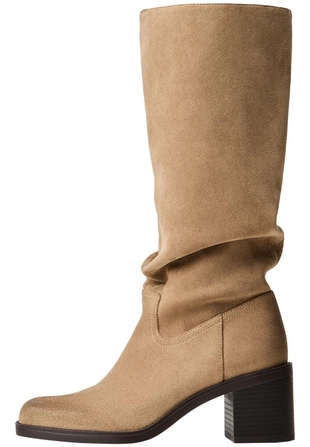 TAUPE|1009/664 - Bershka Сапоги на каблуке с эффектом потертости