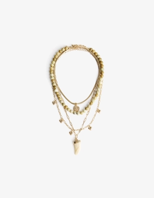 Купить Bershka Набор из четырех ожерелий с подвесками