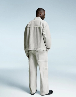 Купить Bershka Джинсы свободного кроя с бахромой