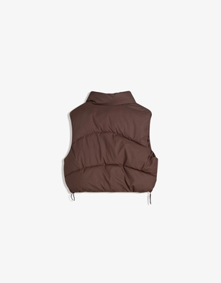 Укороченный стеганый жилет- Заказать в России