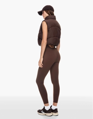 Brown|1529/200 - Bershka Укороченный стеганый жилет