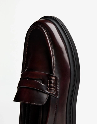 Maroon|2627/664 - Bershka Лоферы с планкой