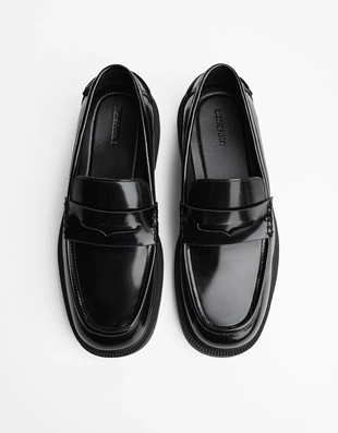 BLACK|2615/664 - Bershka Лоферы с квадратным носом