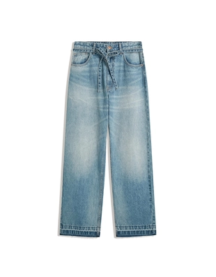 Джинсы свободного кроя с ремнем- Заказать в России