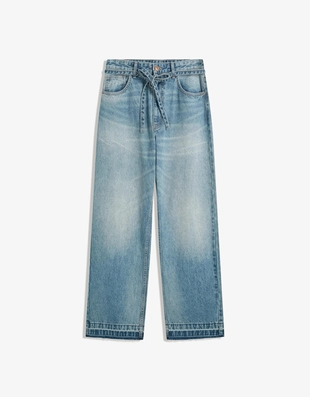 Джинсы свободного кроя с ремнем- Заказать в России