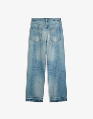 Джинсы свободного кроя с ремнем- Заказать в России