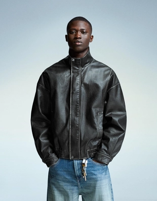 Куртка из искусственной кожи- Заказать в России