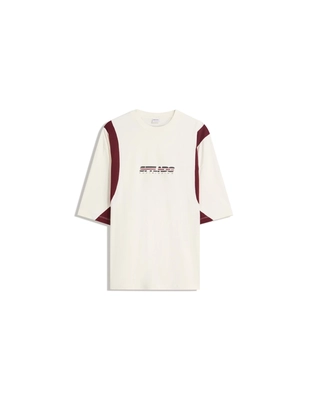 Футболка геометрического кроя с короткими рукавами и принтом- Заказать в России