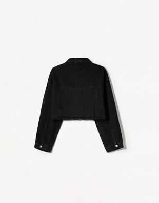 Укороченная джинсовая куртка- Заказать в России