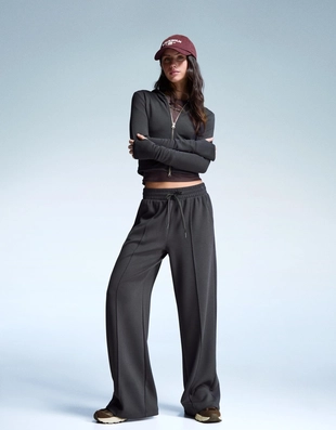 Grey|1820/727 - Bershka Худи из мягкого модала на молнии с капюшоном