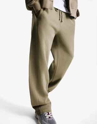 Stone|5489/498 - Bershka Брюки из ткани пике с эффектом потертости