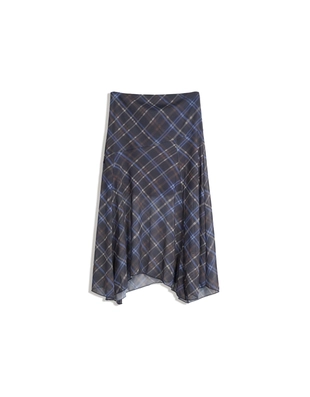 Юбка миди асимметричного кроя в клетку- Заказать в России