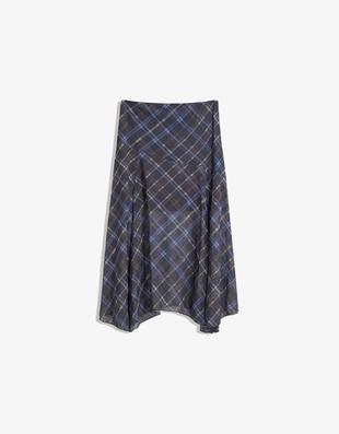 Юбка миди асимметричного кроя в клетку- Заказать в России