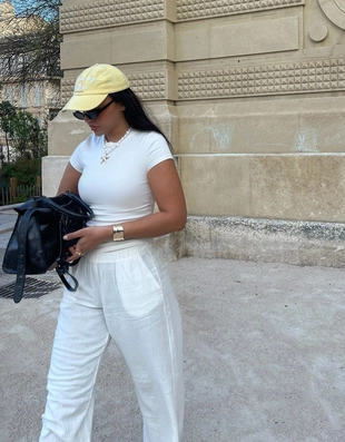 Off white|2666/152 - Bershka Футболка с круглым вырезом