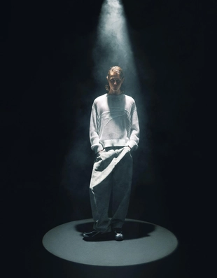 Grey|7316/663 - Bershka Свитер из сетки с эффектом потертости