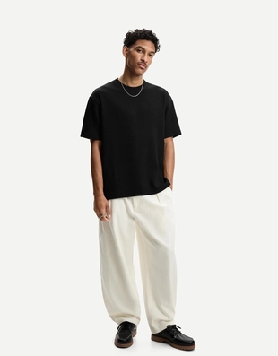 Black|2880/777 - Bershka Футболка из жатой ткани