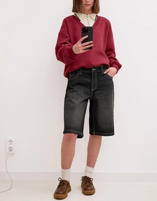 Джинсовые шорты свободного кроя- Заказать в России