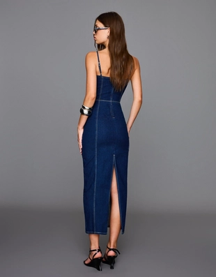 Купить Bershka Длинное джинсовое платье