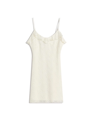 Мини-платье из полупрозрачной ткани с вышивкой- Заказать в России