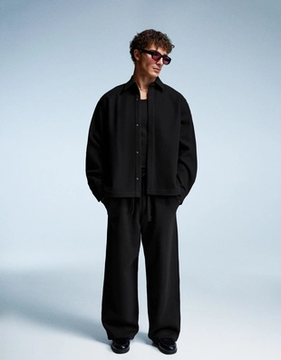 Куртка-рубашка свободного кроя из фланели- Заказать в России