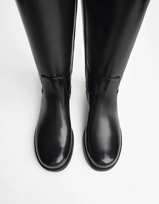 Купить Bershka Сапоги до колена на низком каблуке