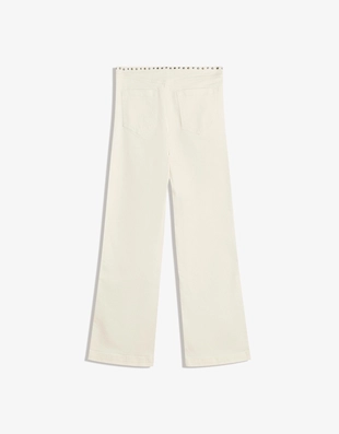 Брюки с декоративными заклепками на поясе и молнией- Заказать в России