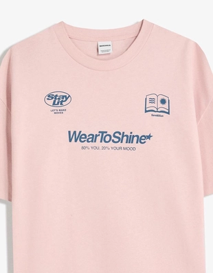 Pink|8028/696 - Bershka Футболка с принтом