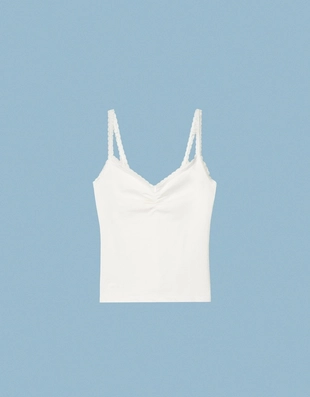 Купить Bershka Топ с кружевом на бретелях