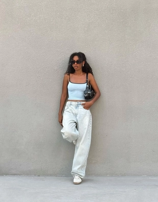 Джинсы BARREL с широкими штанинами- Заказать в России