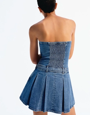 Джинсовое мини-платье- Заказать в России