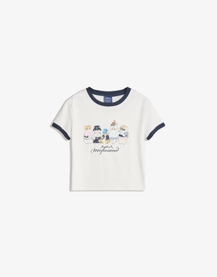 Футболка с короткими рукавами и принтом «мофусанд»- Заказать в России