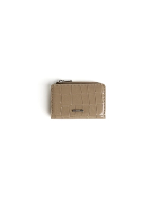Sand|9295/626 - Bershka Кошелек из искусственной лакированной кожи с тиснением