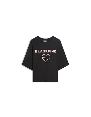 Купить Bershka Футболка с короткими рукавами BLACK PINK