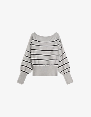 Асимметричный свитер с низом в рубчик- Заказать в России