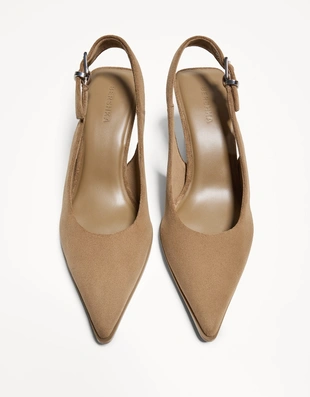 Туфли-мюли на среднем тонком каблуке- Заказать в России