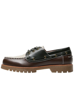 Трехцветные топсайдеры с рантом- Заказать в России