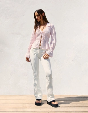 Рубашка в стиле рустик со сборками- Заказать в России