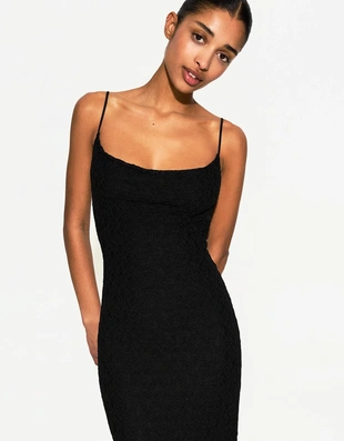 Платье миди с кружевом- Заказать в России